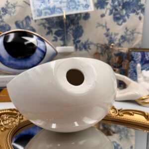 Bottom view of blue All-Seeing Eye porcelain