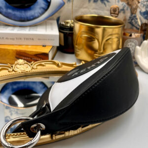 Bottom view of KENZO Kontact Eye leather clip pouch
