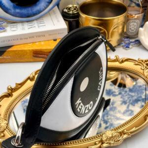Side view of KENZO Kontact Eye leather clip pouch