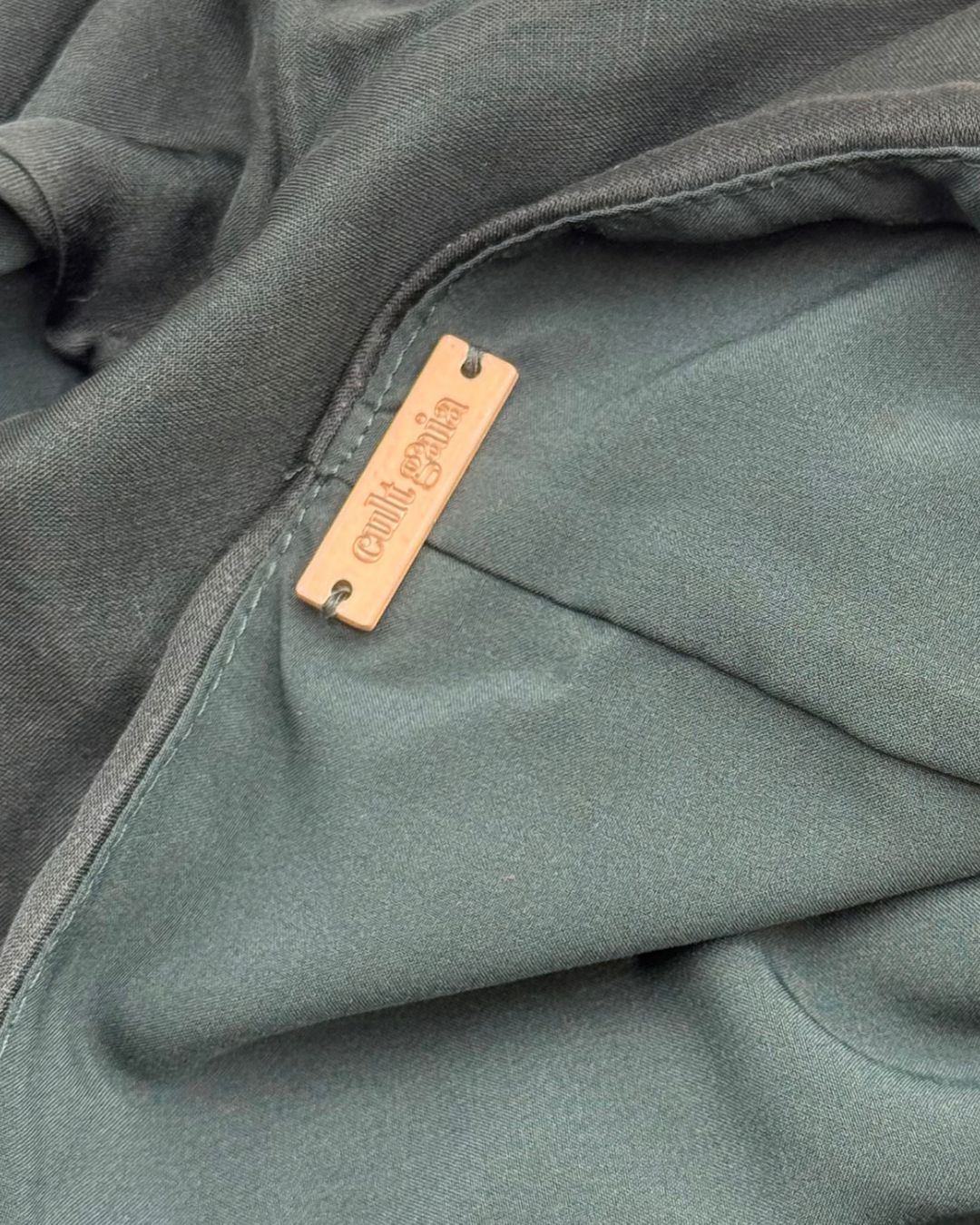 CULT GAIA label inside Aphea silk dress