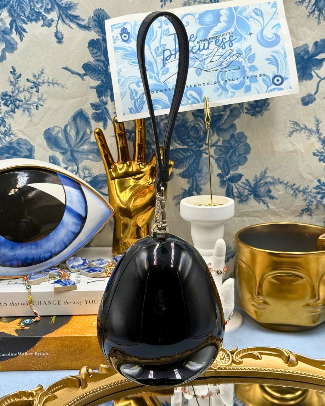 SIMONE ROCHA black Perspex Egg Clutch, main image