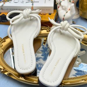 Padded footbed and gold-stamped logo on LOEFFLER RANDALL Hadley sandal