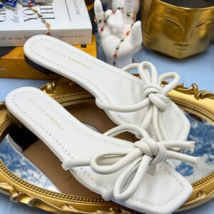 Side view of LOEFFLER RANDALL Hadley flat leather sandal