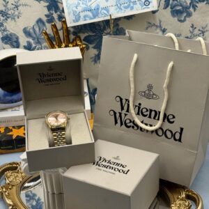 VIVIENNE WESTWOOD Seymour 38mm watch with rose dial and two-tone bracelet
