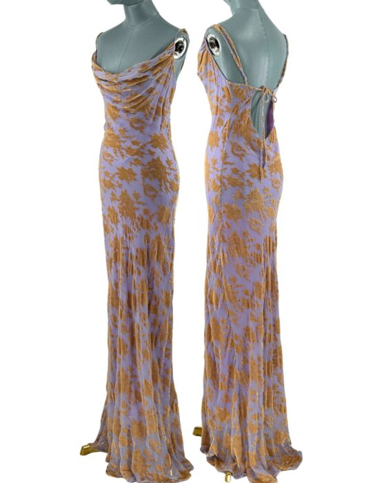 RAT & BOA Athena Devoré Velvet Maxi Dress in lilac, frontispiece image