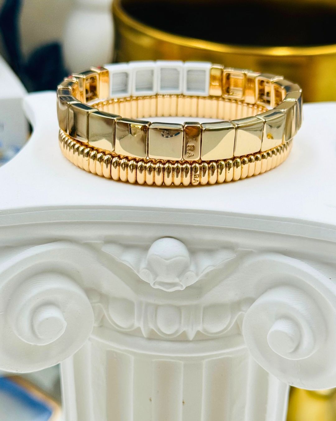 RA logo on ROXANNE ASSOULIN Golden MAMA set