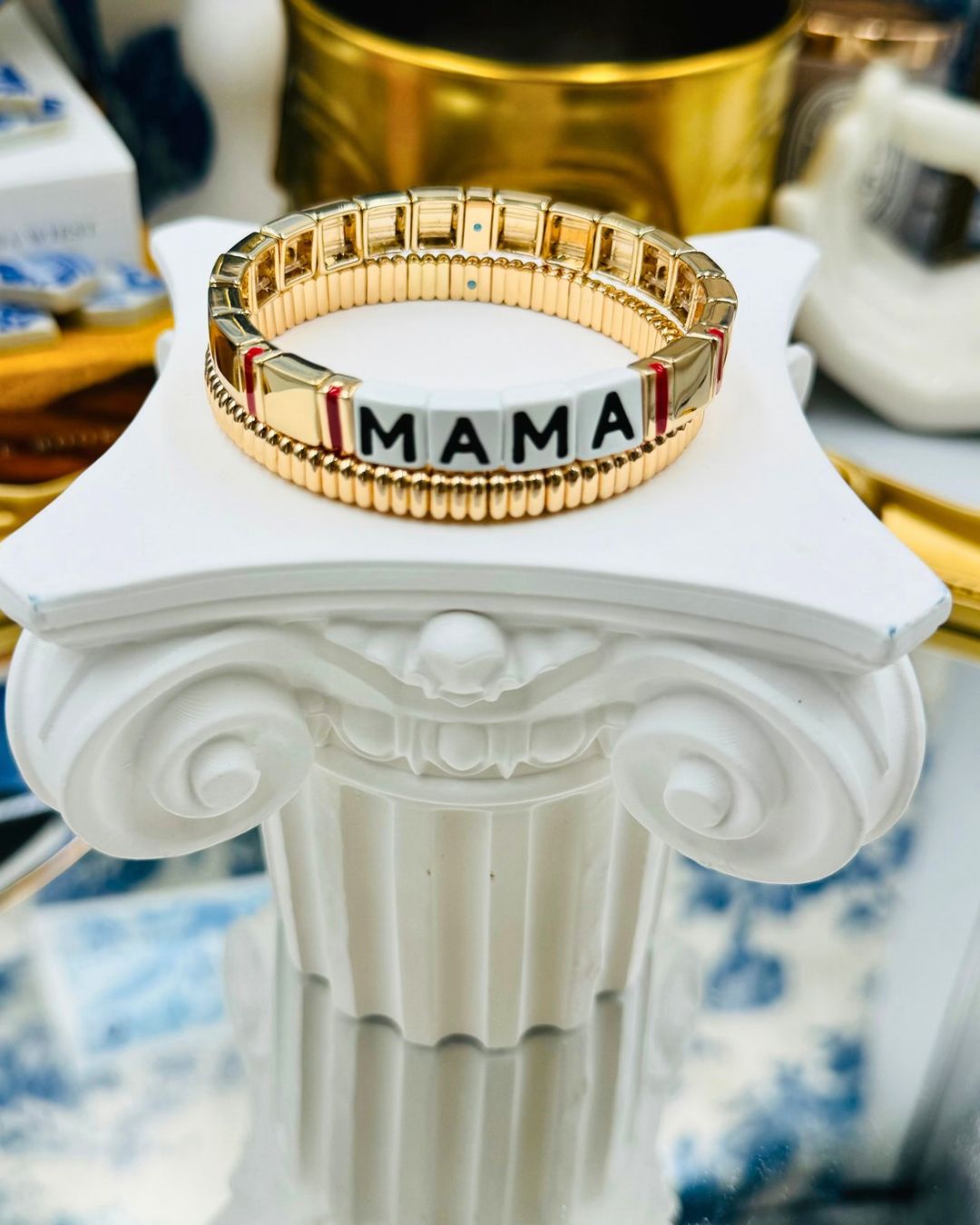 ROXANNE ASSOULIN Golden MAMA Bracelet Set, set of two