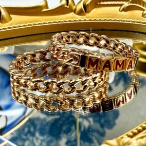 OXANNE ASSOULIN MAMA Link bracelets paired together