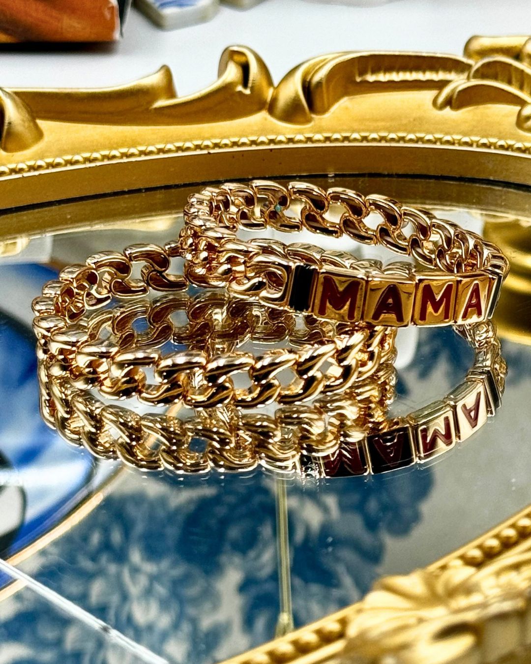 OXANNE ASSOULIN MAMA Link bracelets paired together
