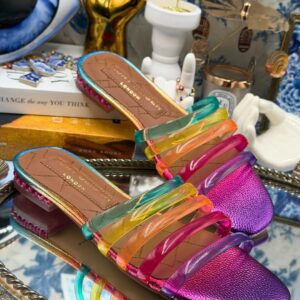 Right side view of KURT GEIGER LONDON Maddison Jelly Sandal