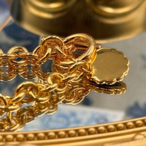 Back of gold-plated evil eye bezel on LELE SADOUGHI bracelet