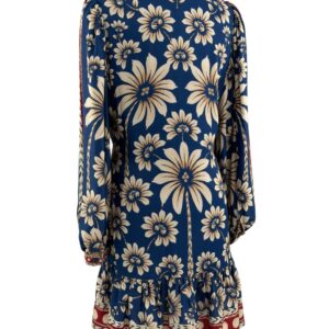 Back view of FARM RIO Blue Luna Mini Dress