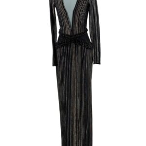 Front view of PATBO Prism Lurex Gown
