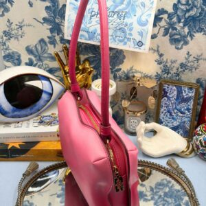 GANNI Butterfly Shoulder Bag in Pink Gradient, Side View