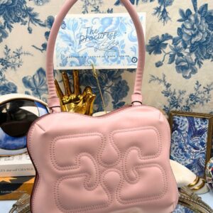 GANNI Butterfly Shoulder Bag in Soft Pink
