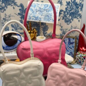 GANNI Butterfly Shoulder Bags in Off White, Soft Pink and Pink Gradient