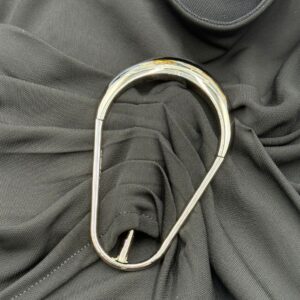 Oversized silver-tone buckle and draped bust detail on RAT & BOA Selma Dress